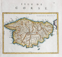 Carte géographique ancienne de la Corse