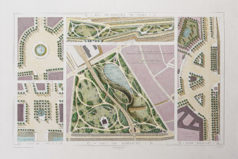 Gravure ancienne - Parc Montsouris - Paris