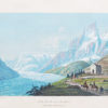 Gravure ancienne de la Mer de glace - Savoie