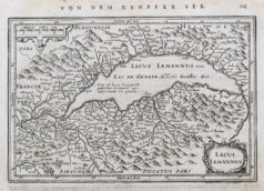 Carte géographique ancienne du Lac Léman