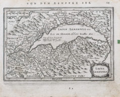 Carte géographique ancienne du Lac Léman