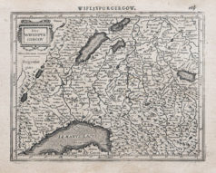 Carte géographique ancienne de la Suisse - Wiflispurgergow