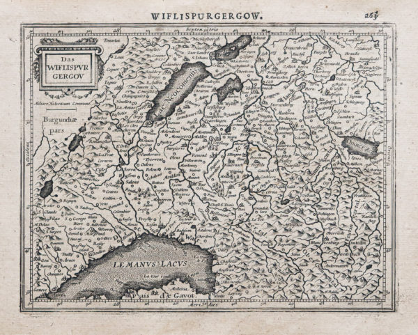 Carte géographique ancienne de la Suisse - Wiflispurgergow