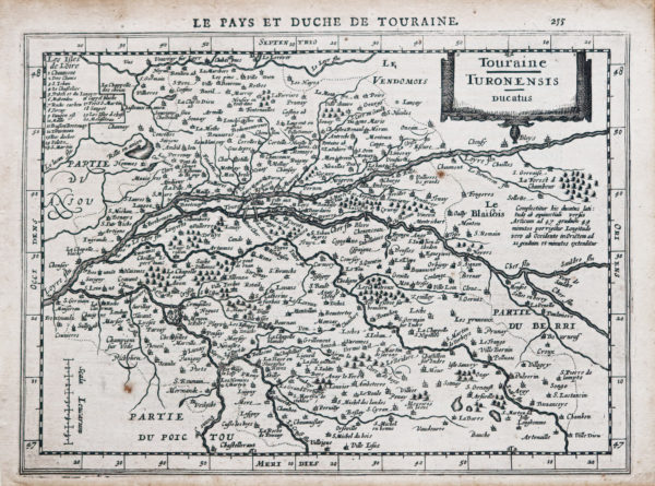 Carte géographique ancienne - Touraine