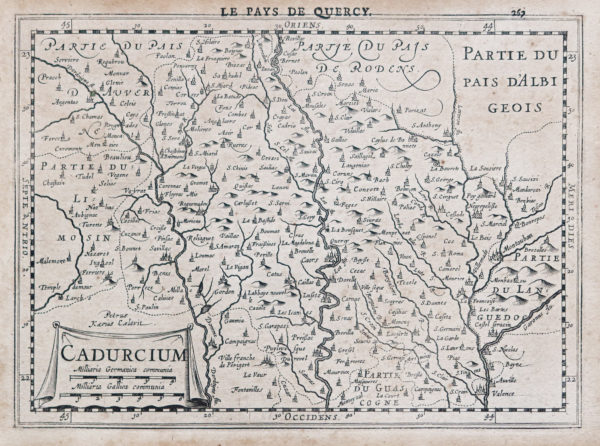 Carte géographique ancienne - Quercy