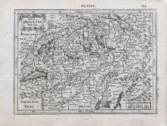 Carte géographique ancienne de la Suisse