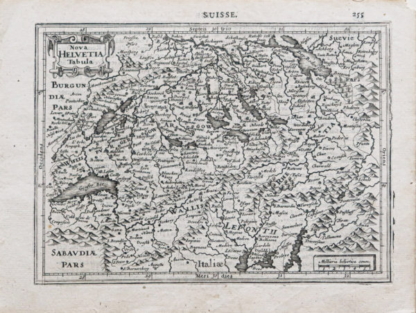 Carte géographique ancienne de la Suisse