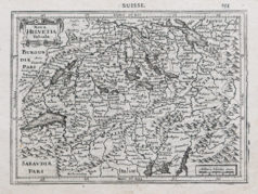 Carte géographique ancienne de la Suisse