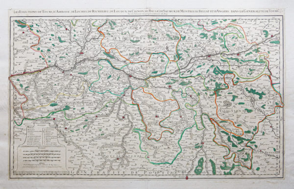 Carte ancienne du Val de Loire