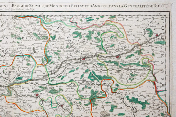 Carte ancienne du Val de Loire