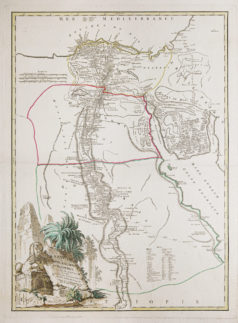 Carte géographique ancienne de l’Egypte