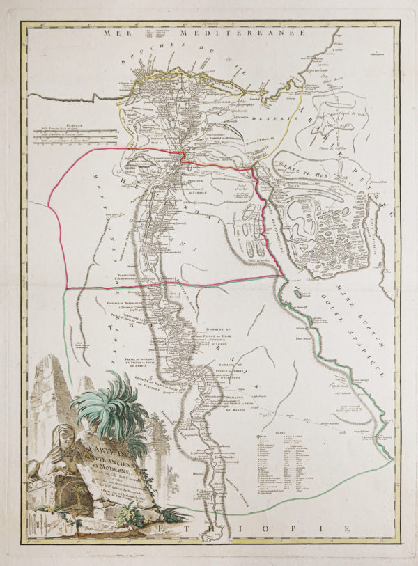 Carte géographique ancienne de l’Egypte