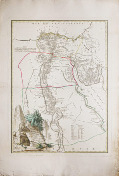 Carte géographique ancienne de l’Egypte