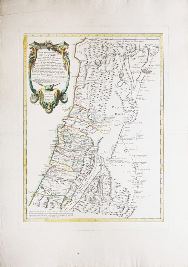Carte géographique ancienne de la Syrie