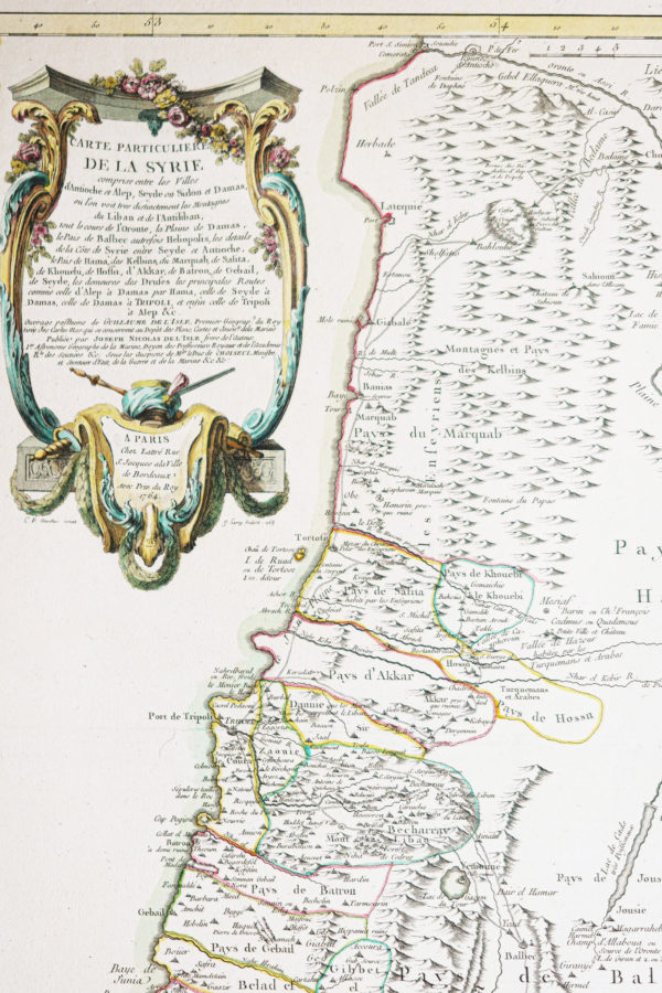 Carte géographique ancienne de la Syrie