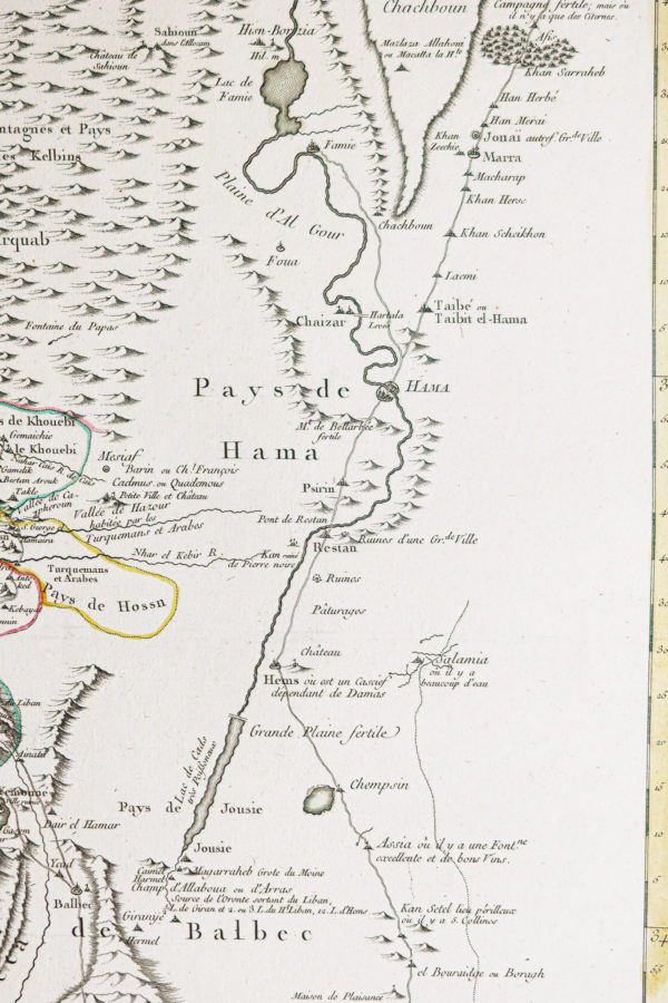 Carte géographique ancienne de la Syrie