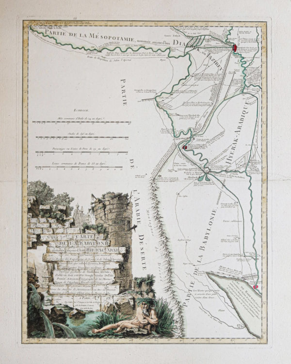 Carte ancienne de la Babylonie - Irak