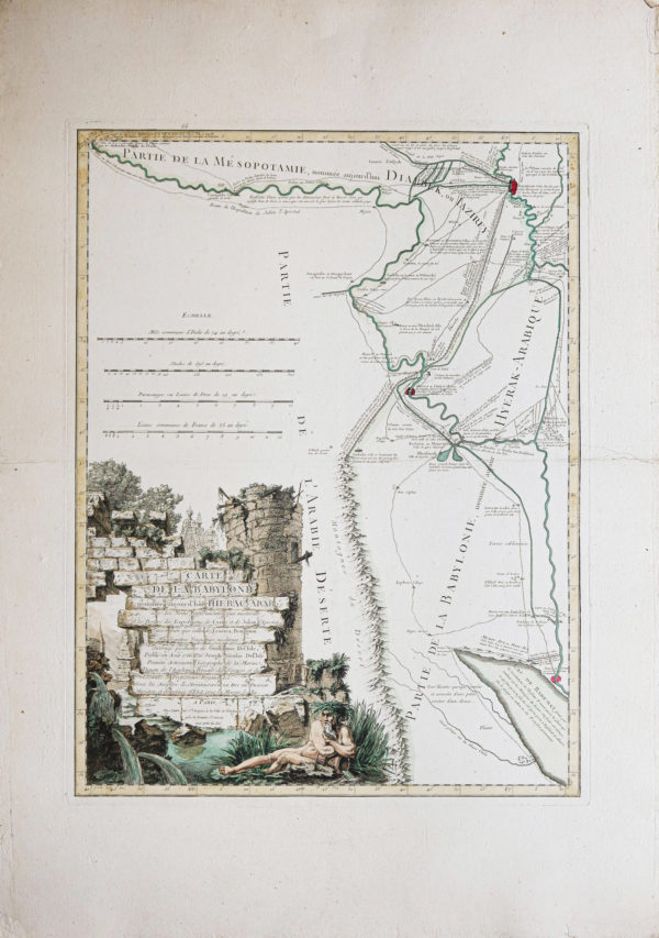 Carte ancienne de la Babylonie - Irak