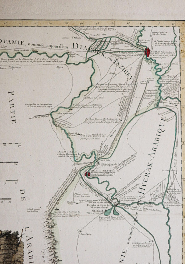 Carte ancienne de la Babylonie - Irak