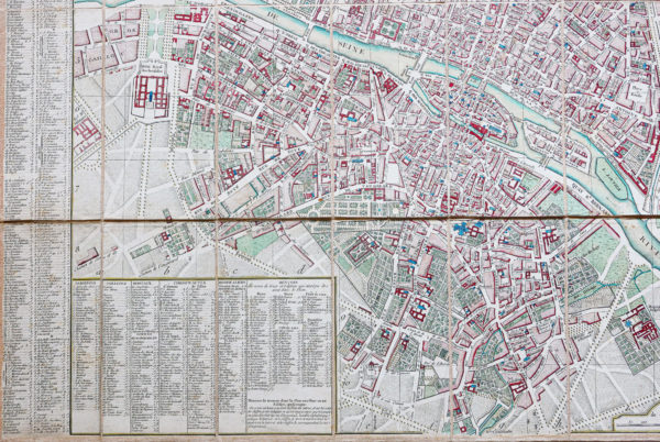Plan routier et faubourgs de Paris