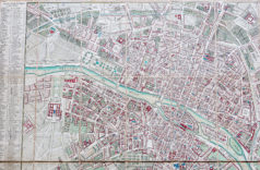 Plan routier et faubourgs de Paris