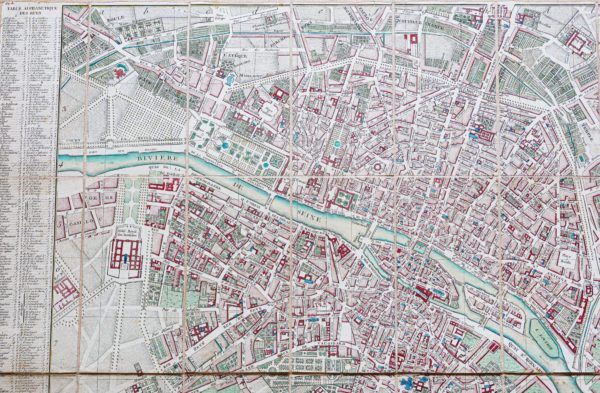 Plan routier et faubourgs de Paris