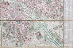 Plan routier et faubourgs de Paris