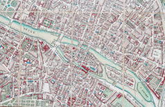 Plan routier et faubourgs de Paris