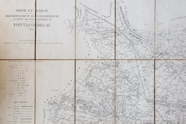 Carte ancienne - Arrondissement de Fontainebleau