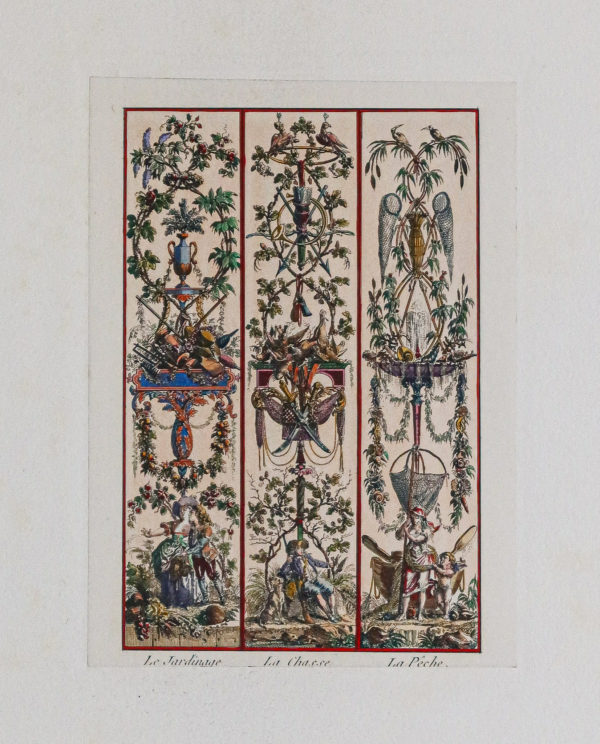 Gravure ancienne - Architecture - Décor d’intérieur