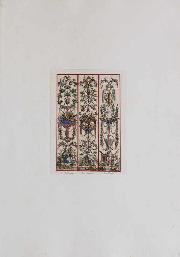Gravure ancienne - Architecture - Décor d’intérieur