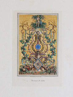 Gravure ancienne - Architecture - Décor d’intérieur