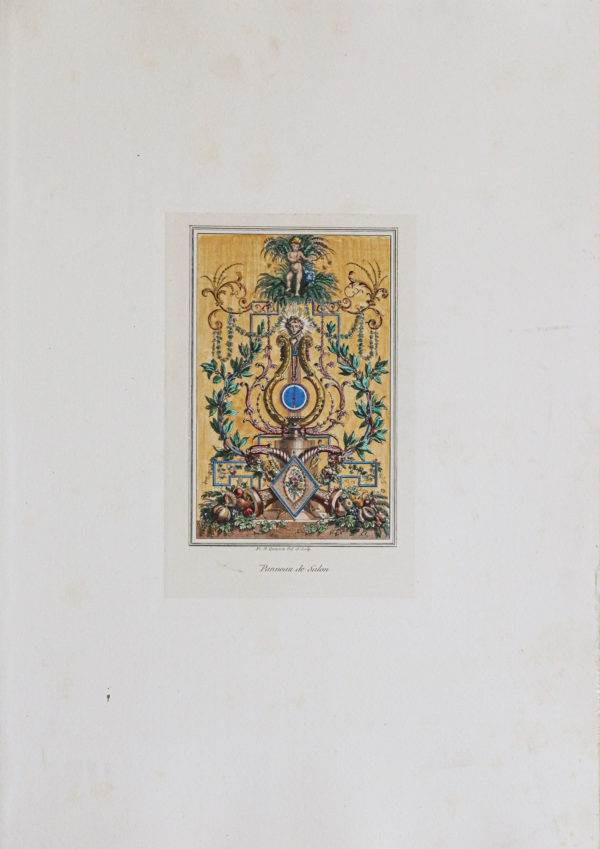 Gravure ancienne - Architecture - Décor d’intérieur