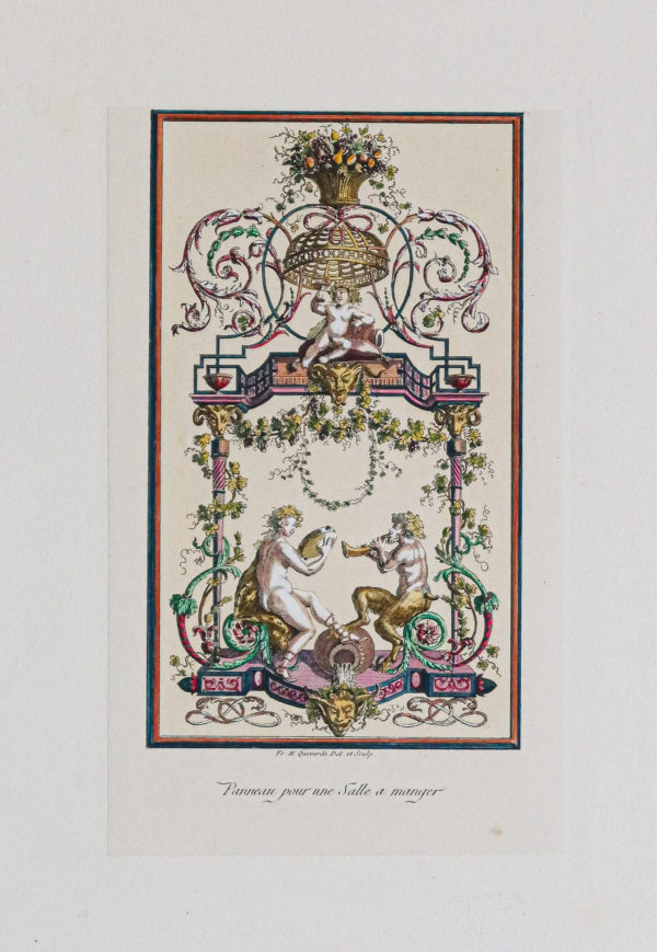 Gravure ancienne - Architecture - Décor d’intérieur