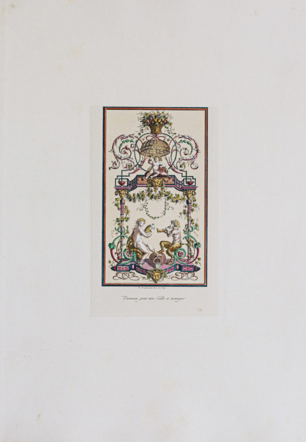 Gravure ancienne - Architecture - Décor d’intérieur