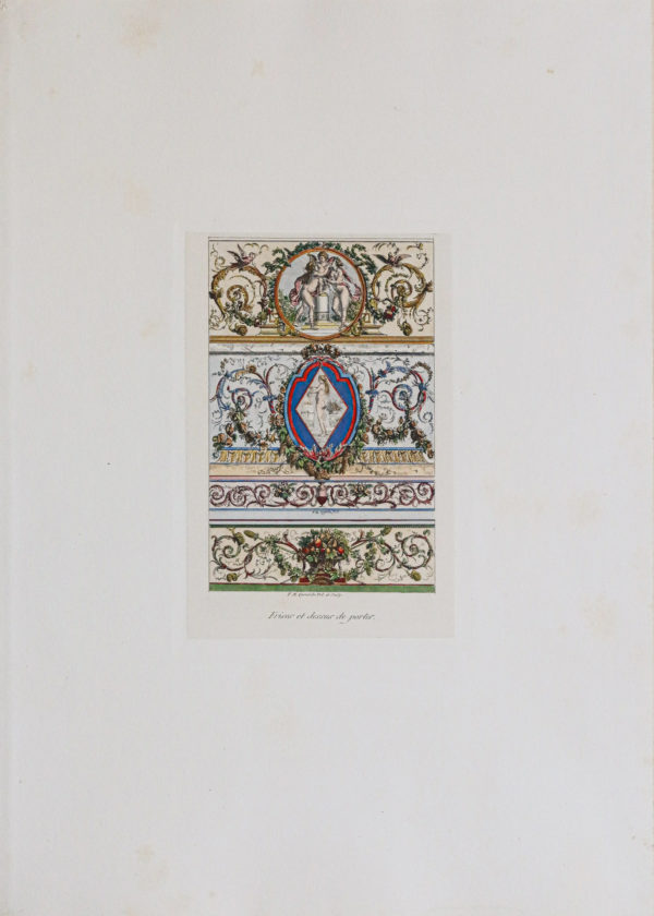 Gravure ancienne - Architecture - Décor d’intérieur