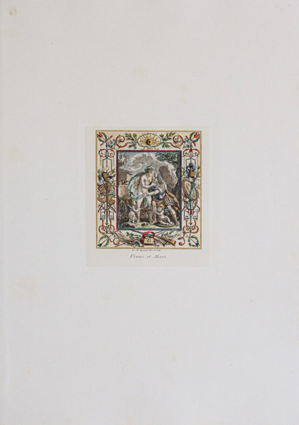 Gravure ancienne - Architecture - Décor d’intérieur