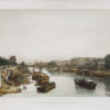 Gravure ancienne - Pont de Solférino - Paris