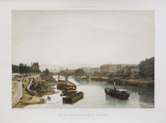 Gravure ancienne - Pont de Solférino - Paris