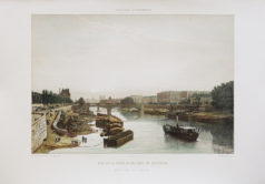 Gravure ancienne - Pont de Solférino - Paris