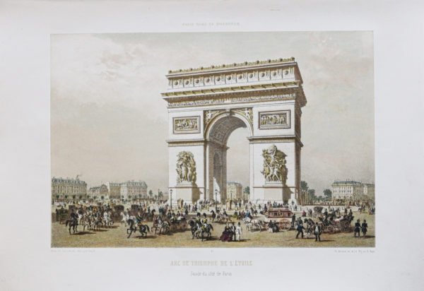 Gravure ancienne - Arc de Triomphe - Paris