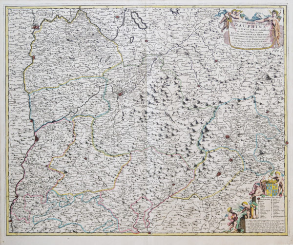 Carte ancienne gouvernement du Dauphiné