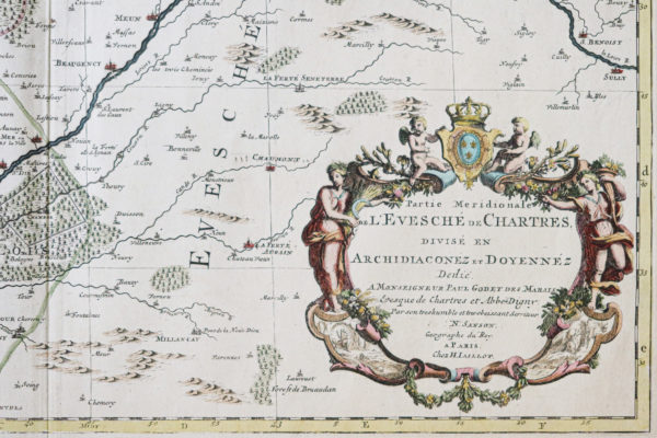 Carte ancienne de l’Evêché de Chartres