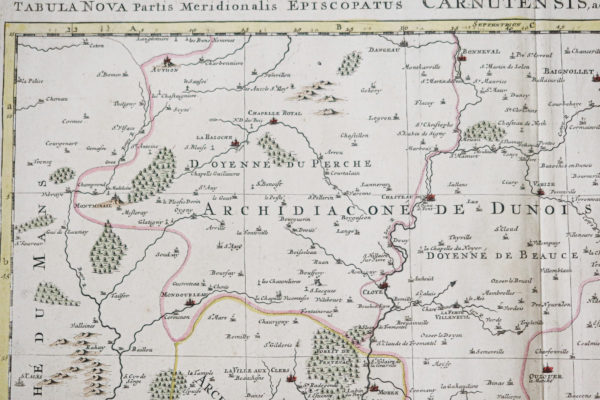 Carte ancienne de l’Evêché de Chartres