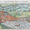 Gravure ancienne de Genève - Suisse
