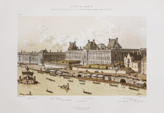 Gravure ancienne du Louvre