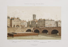 Gravure ancienne - Place du Châtelet et Pont au Change