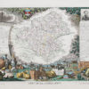 Carte géographique ancienne du département de la Loire Inférieure