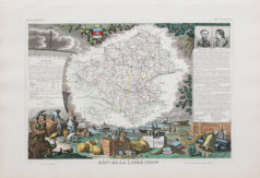 Carte géographique ancienne du département de la Loire Inférieure