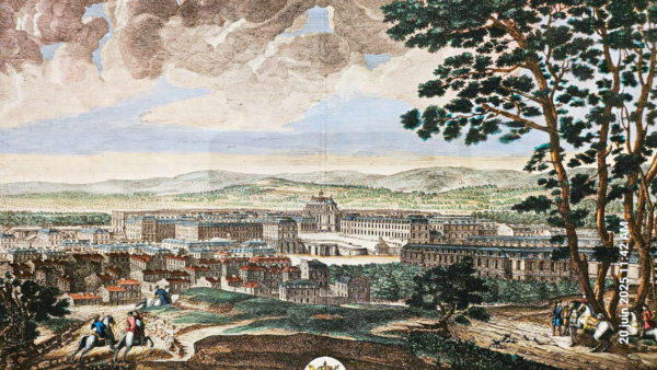Gravure ancienne du Château de Versailles